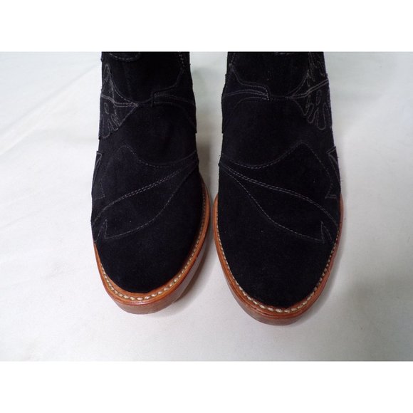 🆕 SYLVEN New York Black Suede Ankle Boots Booties 5.5 - Picture 5 of 11